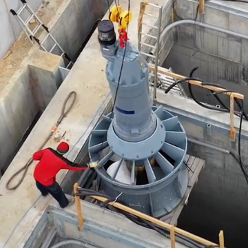 Flygt hydro turbines used for small-scale hydroelectric power in Kentucky